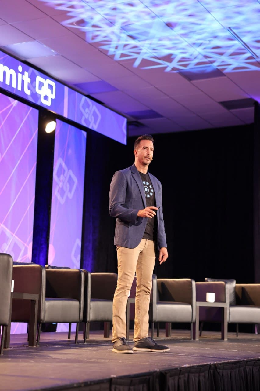 Ken Satkunam on stage